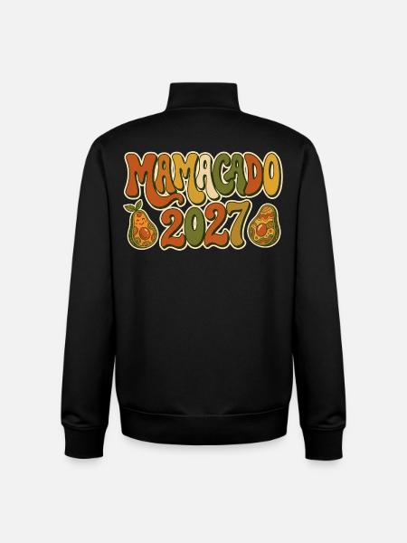 Mamacado 2027 Avocado Mama - Unisex Organic Zip Sweatshirt by Stanley/Stella - black