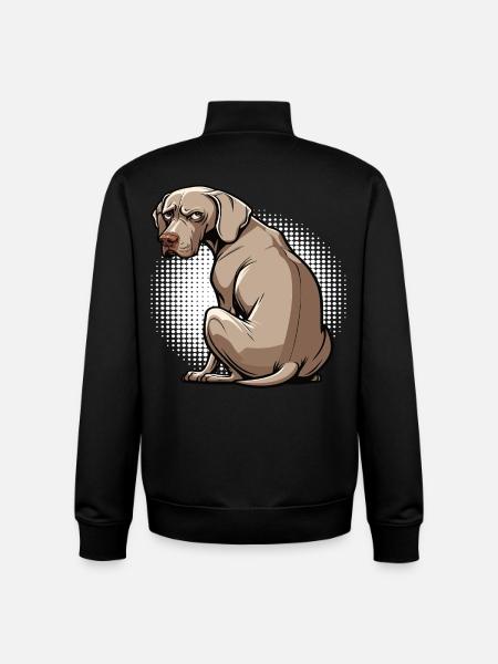 Propriétaire de Weimaraner Passionné de Weimaraner - Sweat zippé unisexe en coton bio Stanley/Stella - noir