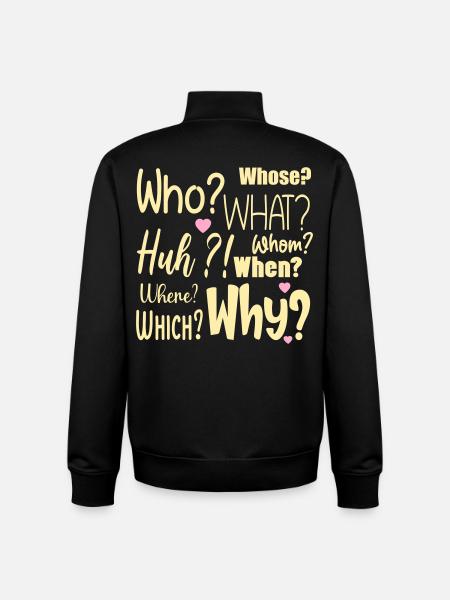 I have Questions - Unisex Organic Zip Sweatshirt by Stanley/Stella - black