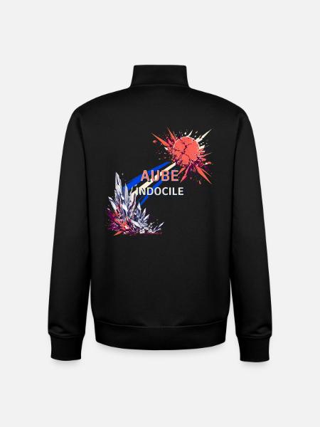 Aube Indocile Éclat Cristal - Sweat zippé unisexe en coton bio Stanley/Stella - noir