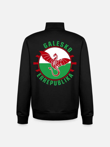 Galesko Errepublika - République galloise - Sweat zippé unisexe en coton bio Stanley/Stella - noir
