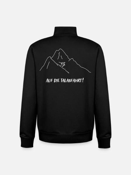 Auf_die_Talabfahrt - Unisex Organic Zip Sweatshirt von Stanley/Stella - Schwarz