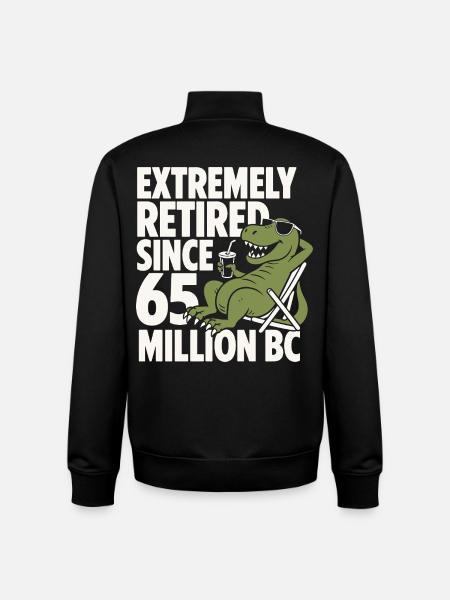 Extremely Retired Since 65 T-Rex - Unisex Organic Zip Sweatshirt by Stanley/Stella - black