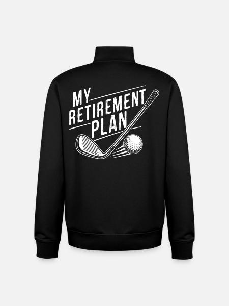 My Retirement Plan Golf - Unisex Organic Zip Sweatshirt by Stanley/Stella - black