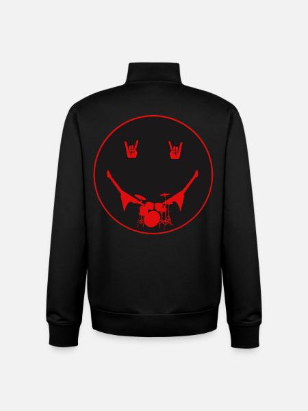 Rocker Drumset Silhouette Hands - Unisex Organic Zip Sweatshirt by Stanley/Stella - black