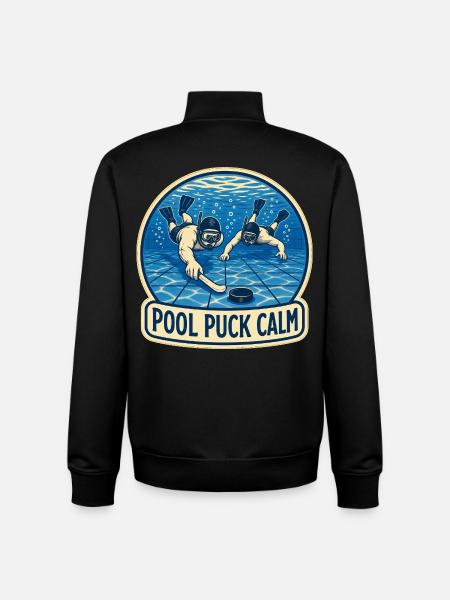 POOL PUCK CALM - Unisex Organic Zip Sweatshirt by Stanley/Stella - black