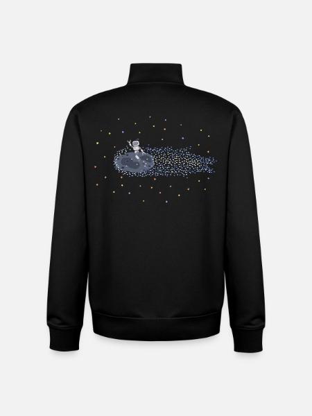 Roboter auf Meteoroid - Unisex Organic Zip Sweatshirt von Stanley/Stella - Schwarz