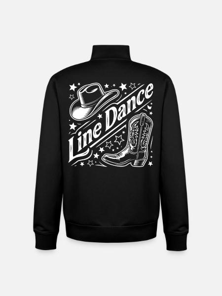 Line Dance Western Graphic - Unisex Organic Zip Sweatshirt by Stanley/Stella - black