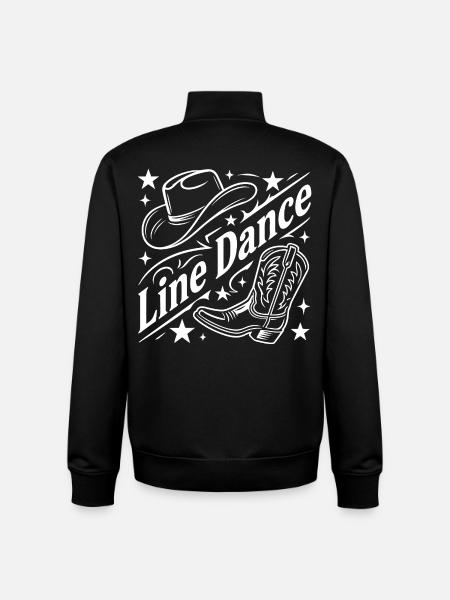 Line Dance Cowboy Flair - Unisex Organic Zip Sweatshirt by Stanley/Stella - black