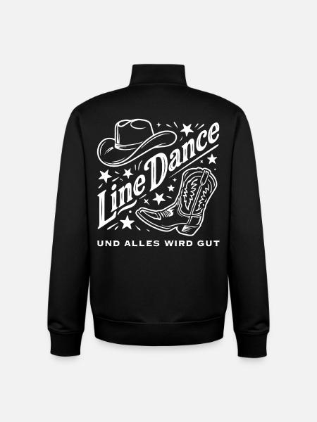 Line Dance Cowboy Flair - Unisex Organic Zip Sweatshirt von Stanley/Stella - Schwarz