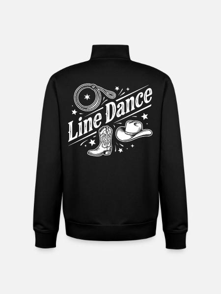 Line Dance Western Motif - Unisex Organic Zip Sweatshirt by Stanley/Stella - black