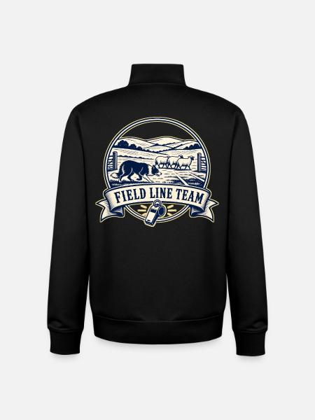 FIELD LINE TEAM Dog - Unisex Organic Zip Sweatshirt by Stanley/Stella - black
