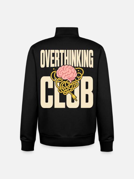 Overthinking Club mit Gedankenchaos - Unisex Organic Zip Sweatshirt von Stanley/Stella - Schwarz