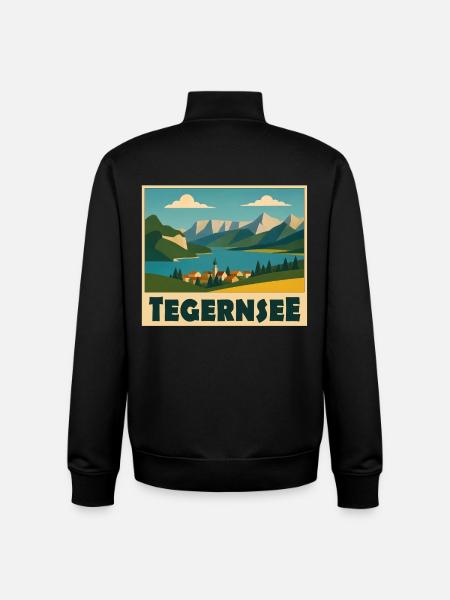 Tegernsee Minimal - Unisex Organic Zip Sweatshirt von Stanley/Stella - Schwarz