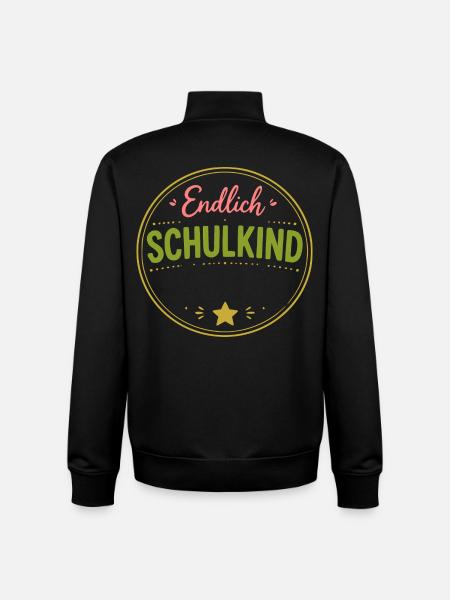 Endlich Schulkind Abzeichen - Unisex Organic Zip Sweatshirt von Stanley/Stella - Schwarz