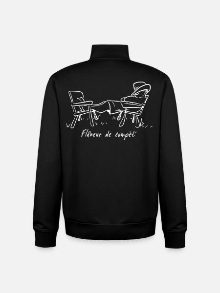 flaneur - Sweat zippé unisexe en coton bio Stanley/Stella - noir