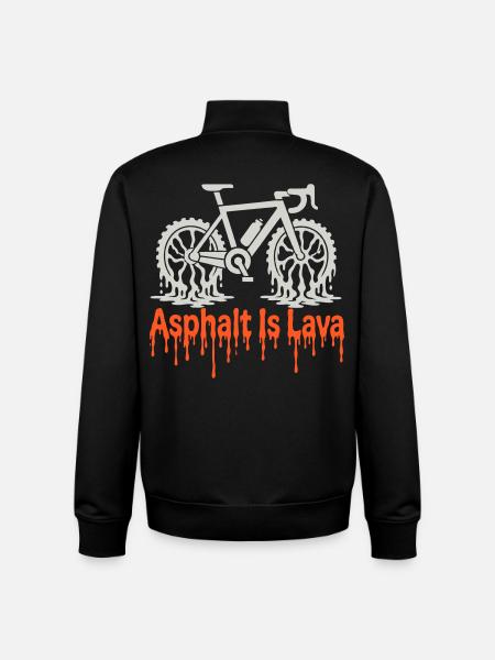 Asphalt Is Lava Bike - Unisex Organic Zip Sweatshirt by Stanley/Stella - black