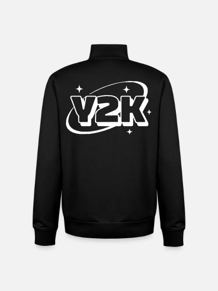 Y2K Neon Retro Stars - Unisex Organic Zip Sweatshirt by Stanley/Stella - black