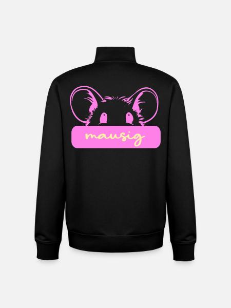 Cute Mouse - Unisex Organic Zip Sweatshirt by Stanley/Stella - black