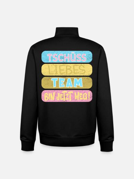 Abschied Liebes Team - Unisex Organic Zip Sweatshirt von Stanley/Stella - Schwarz