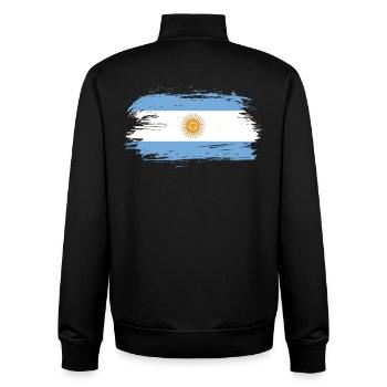 Argentina Flag / Gift South America Cordoba - Unisex Organic Zip Sweatshirt by Stanley/Stella - black - Back - AI Model Male 185 light (185cm)