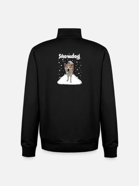 Snow Hound Akitahund Design - Unisex Organic Zip Sweatshirt by Stanley/Stella - black