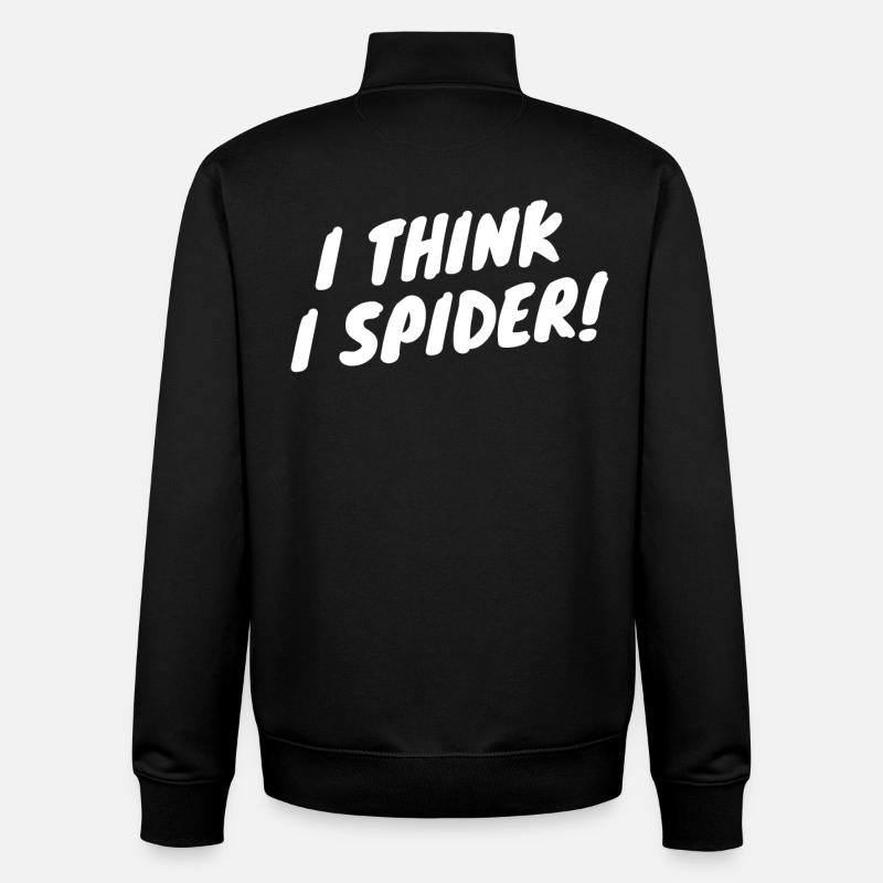 I Think I Spider - Lustige Sprüche - Denglisch - Unisex Organic Zip Sweatshirt von Stanley/Stella - Schwarz