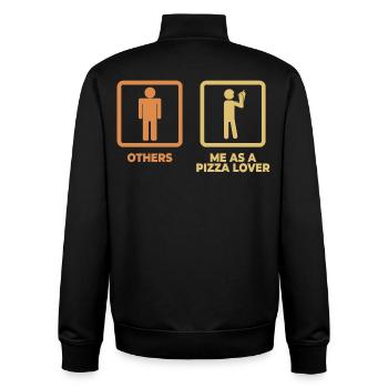 Me as a pizza lover - Unisex Organic Zip Sweatshirt by Stanley/Stella - black - Back - AI Model Male 185 light (185cm)