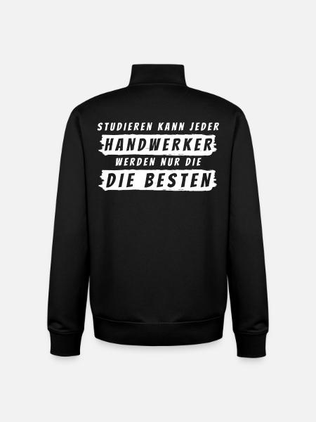 Handwerker Geschenk - Handwerk Statement - Unisex Organic Zip Sweatshirt von Stanley/Stella - Schwarz