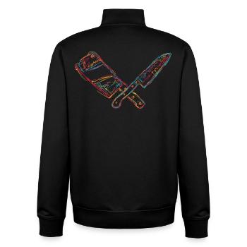 Retro Cleaver - Unisex Organic Zip Sweatshirt by Stanley/Stella - black - Back - AI Model Male 185 light (185cm)