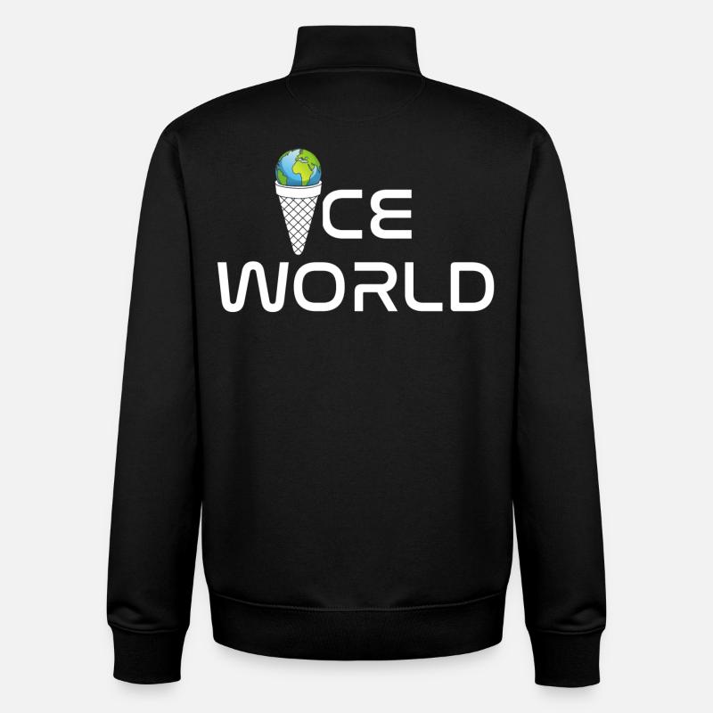 Monde de glace - Sweat zippé unisexe en coton bio Stanley/Stella - noir