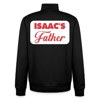 Feierliches Design für Isaacs Vater - Unisex Organic Zip Sweatshirt von Stanley/Stella - Schwarz - Hinten - AI Model Male 185 light (185cm)
