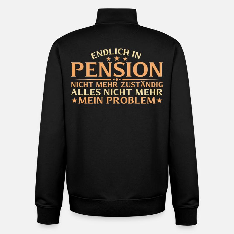 Pension Plus responsable - Retraité - Sweat zippé unisexe en coton bio Stanley/Stella - noir