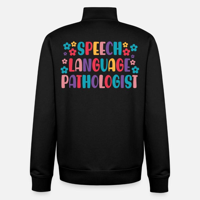 Speech Language Pathologist SLP - Unisex Organic Zip Sweatshirt by Stanley/Stella - black