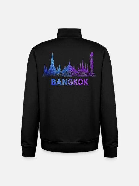 Bangkok Skyline - Unisex Organic Zip Sweatshirt von Stanley/Stella - Schwarz