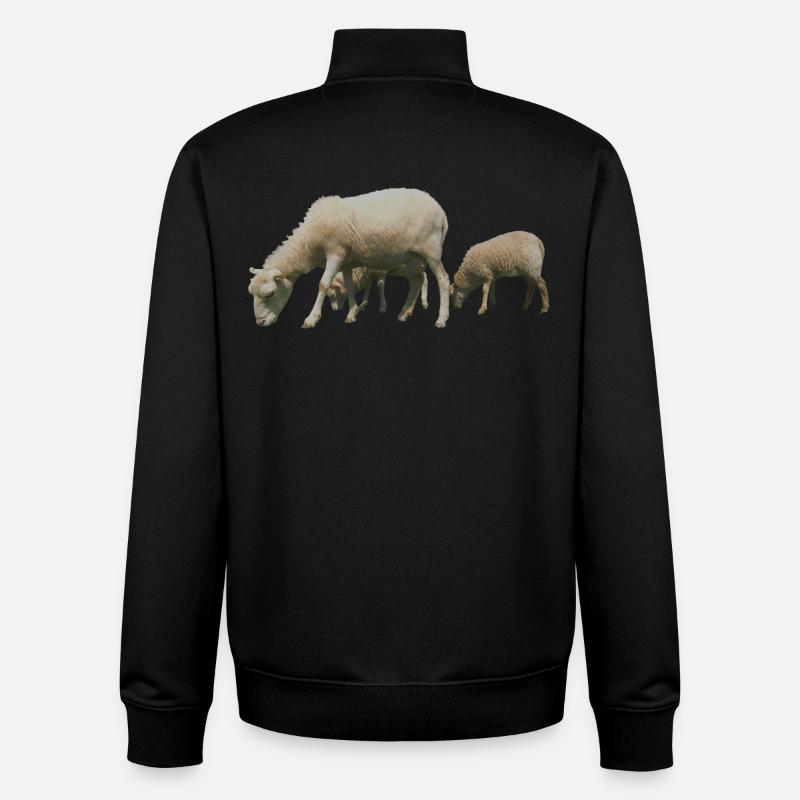 Schafe - Unisex Organic Zip Sweatshirt von Stanley/Stella - Schwarz