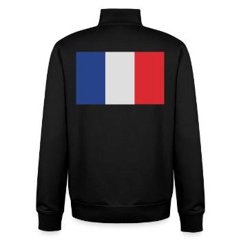 France - Unisex Organic Zip Sweatshirt by Stanley/Stella - black - Back - AI Model Male 185 light (185cm)