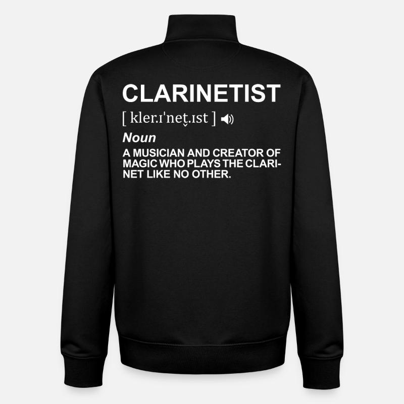 Klarinettenspieler Definition - Unisex Organic Zip Sweatshirt von Stanley/Stella - Schwarz