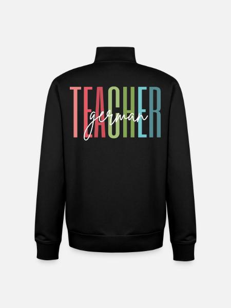Deutsch Lehrerin Schule Geschenk - Unisex Organic Zip Sweatshirt von Stanley/Stella - Schwarz