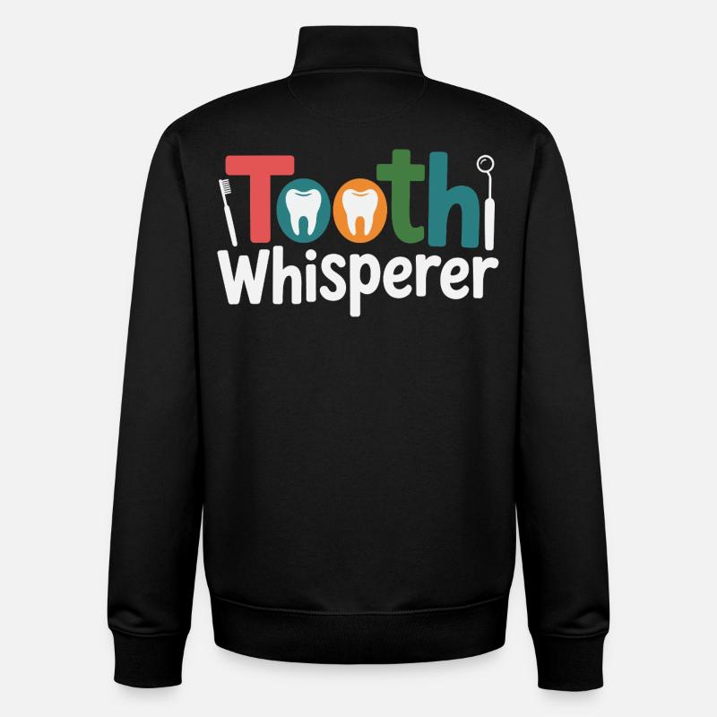 Dental Technician Precision Work  - Unisex Organic Zip Sweatshirt by Stanley/Stella - black
