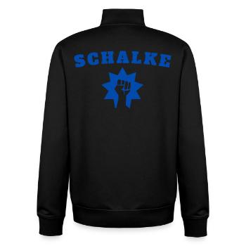 Schalke - Sweat zippé unisexe en coton bio Stanley/Stella - noir - Dos - AI Model Male 185 light (185cm)