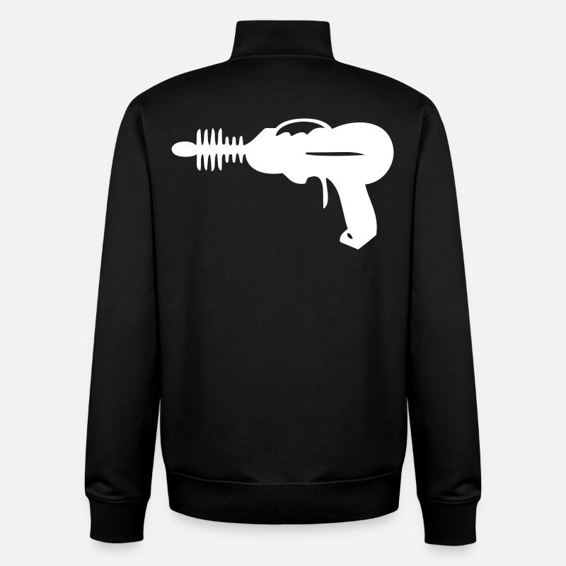 Beam Cannon - Laser Pistol - Laser - Unisex Organic Zip Sweatshirt by Stanley/Stella - black