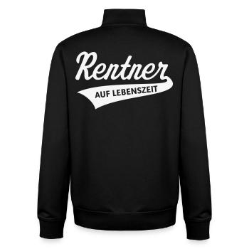 Rentner Auf Lebenszeit (Rente / Ruhestand / White) - Unisex Organic Zip Sweatshirt von Stanley/Stella - Schwarz - Hinten - AI Model Male 185 light (185cm)