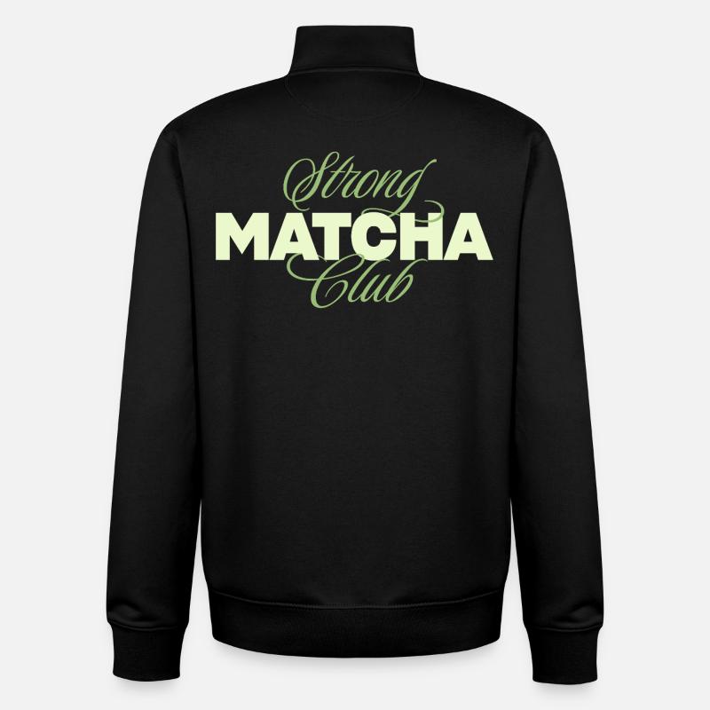 Starker Matcha Club - Unisex Organic Zip Sweatshirt von Stanley/Stella - Schwarz