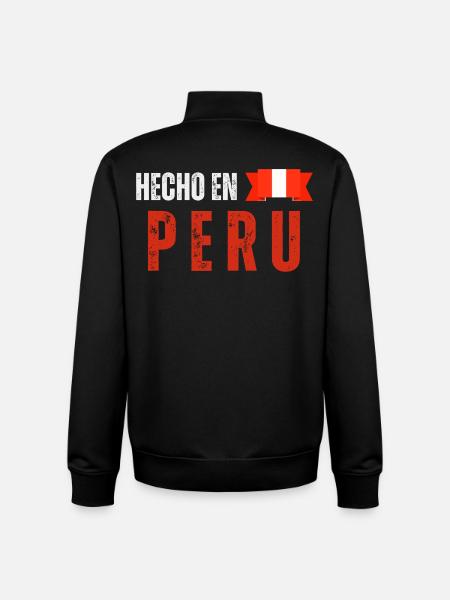 Made in Peru, Peruvian pride - Unisex Organic Zip Sweatshirt by Stanley/Stella - black