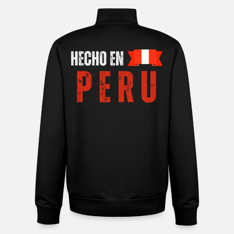 Made in Peru, Peruvian pride - Unisex Organic Zip Sweatshirt by Stanley/Stella - black