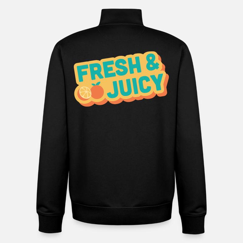 Fresh & Juicy Fruit Design - Unisex Organic Zip Sweatshirt von Stanley/Stella - Schwarz