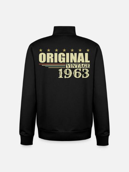 1963 Birthday 1963 - Unisex Organic Zip Sweatshirt by Stanley/Stella - black