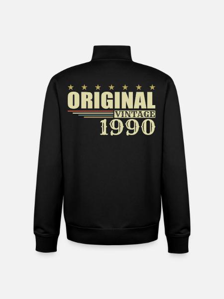 1990 Birthday 1990 - Unisex Organic Zip Sweatshirt by Stanley/Stella - black