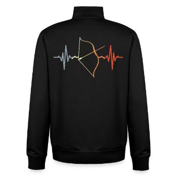 Composite bow cardiogram - Unisex Organic Zip Sweatshirt by Stanley/Stella - black - Back - AI Model Male 185 light (185cm)